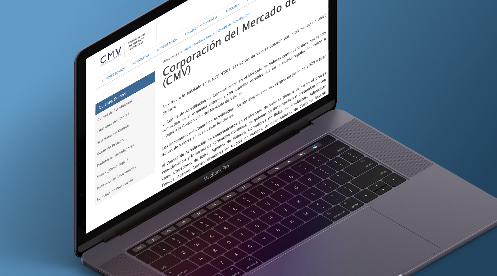 Innovación para el mercado financiero: plataforma de acreditación de CMV